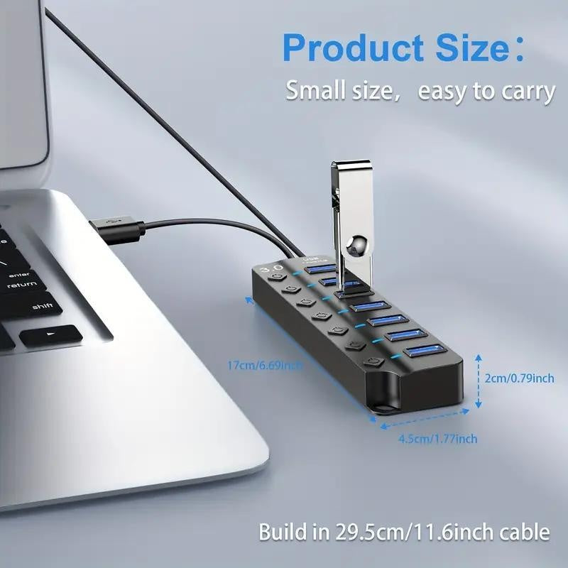 USB Hub 3.0 7 portów