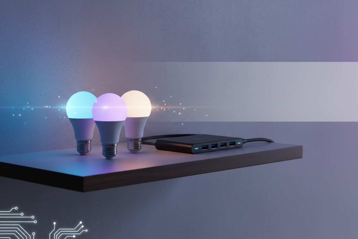 Baner hero BulbBuddy z USB hubem